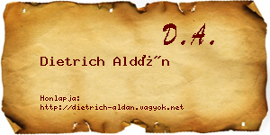 Dietrich Aldán névjegykártya